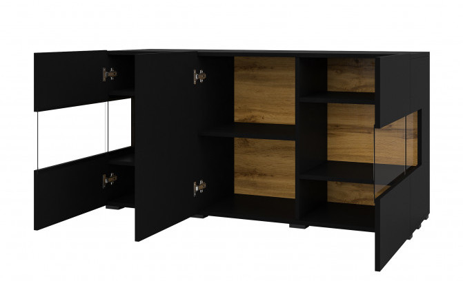 Секция AVA 24WNLM09 Czarny/Dąb Wotan